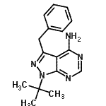 CAS#: 186895-85-2, 3-Benzyl-1-(2-Methyl-2-Propanyl)-1H-Pyrazolo[3,4-d]Pyrimidin-4-Amine