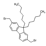 CAS 登录号：187148-75-0， 2,7-二(溴甲基)-9,9-二己基-9H-芴