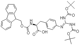 CAS#: 187283-25-6, 4-[[Bis[[(1,1-Dimethylethoxy)Carbonyl]Amino]Methylene]Amino]-N-[(9H-Fluoren-9-Ylmethoxy)Carbonyl]-L-Phenylalanine