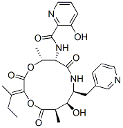 CAS#: 18791-21-4, 3-Hydroxy-N-[(2Z,5R,6S,9S,10S,11R)-10-Hydroxy-5,11-Dimethyl-2-(1-Methylpropylidene)-3,7,12-Trioxo-9-(3-Pyridylmethyl)-1,4-Dioxa-8-Azacyclododeca-6-Yl]-2-Pyridinecarboxamide