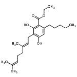 CAS#: 18793-33-4, Ethyl 3-[(2E)-3,7-Dimethyl-2,6-Octadien-1-Yl]-2,4-Dihydroxy-6-Pentylbenzoate
