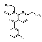 CAS 登录号：191219-80-4， 4-(3-氯苯基)-1,7-二乙基吡啶并[2,3-d]嘧啶-2(1H)-酮