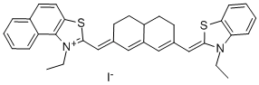 CAS#: 19208-27-6, 3-Ethyl-2-[[7-[(1-Ethylnaphtho[1,2-d]Thiazol-2(1H)-Ylidene)Methyl]-4,4a,5,6-Tetrahydro-2(3H)-Naphthalenylidene]Methyl]-Benzothiazolium Iodide (1:1)