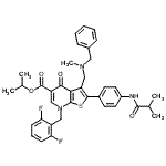 CAS#: 192887-28-8, Isopropyl 3-{[Benzyl(Methyl)Amino]Methyl}-7-(2,6-Difluorobenzyl)-2-[4-(Isobutyrylamino)Phenyl]-4-Oxo-4,7-Dihydrothieno[2,3-b]Pyridine-5-Carboxylate
