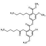 CAS#: 19314-73-9, 3-Methoxy-4-(Methoxycarbonyl)-5-Pentylphenyl 2-Hydroxy-4-Methoxy-6-(2-Oxoheptyl)Benzoate