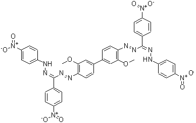 CAS#: 19333-63-2, (E,E)-1,1'-(3,3'-Dimethoxy-4,4'-Biphenyldiyl)Bis({(Z)-(4-Nitrophenyl)[(4-Nitrophenyl)Hydrazono]Methyl}Diazene)