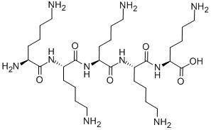 CAS 登录号：19431-21-1， N2-(N2-(N2-(N2-L-赖氨酰-L-赖氨酰)-L-赖氨酰)-L-赖氨酰)-L-赖氨酸