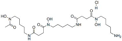 CAS 登录号：1950-39-6， N'-[5-[[4-[[5-(乙酰基羟基氨基)戊基]氨基]-1,4-二氧代丁基]羟基氨基]戊基]-N-(5-氨基戊基)-N-羟基琥珀酰胺单盐酸盐