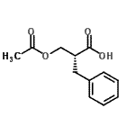 CAS 登录号：195056-66-7， (2R)-3-乙酰氧基-2-苄基丙酸