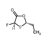 CAS#: 195886-10-3, (2S,4R)-2-Ethyl-4-Fluoro-1,3-Oxathiolan-5-One