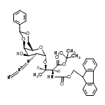 CAS#: 195976-07-9, 2-Methyl-2-Propanyl (2S,3R)-3-{[(4aS,6S,7S,8R,8aR)-7-Azido-8-Hydroxy-2-Phenylhexahydropyrano[3,2-d][1,3]Dioxin-6-Yl]Oxy}-2-{[(9H-Fluoren-9-Ylmethoxy)Carbonyl]Amino}Butanoate
