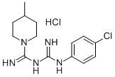 CAS 登录号:19803-80-6, N-((4-氯苯基)脒基)-4-甲基-1-哌啶甲脒单盐酸盐