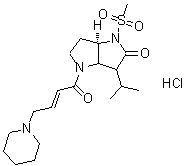 CAS#: 198062-54-3, (6aR)-3-Isopropyl-1-(Methylsulfonyl)-4-[(2E)-4-(1-Piperidinyl)-2-Butenoyl]Hexahydropyrrolo[3,2-b]Pyrrol-2(1H)-One Hydrochloride (1:1)