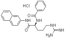 CAS#: 198555-19-0, N-[(1S)-4-[(Aminoiminomethyl)Amino]-1-[(2-Naphthalenylamino)Carbonyl]Butyl]-Benzamide Hydrochloride (1:1)