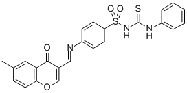 CAS#: 198649-76-2, 1-[4-[(6-Methyl-4-Oxochromen-3-Yl)Methylideneamino]Phenyl]Sulfonyl-3-Phenylthiourea