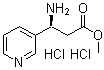 CAS 登录号:198959-36-3, (S)-beta-氨基-3-吡啶丙酸甲酯二盐酸盐