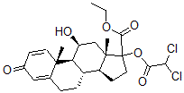 CAS 登录号：199331-40-3， (8S,9S,10R,11S,13S,14S)-17-(2,2-二氯乙酰基)氧基-11-羟基-10,13-二甲基-3-氧代-7,8,9,11,12,14,15,16-八氢-6H-环戊[a]菲-17-羧酸乙酯