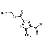 CAS 登录号：199480-36-9， 3-(乙氧羰基)-1-甲基-1H-吡唑-5-羧酸