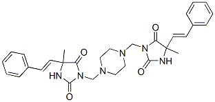 CAS#: 19967-81-8, 3,3'-(1,4-Piperazinediyldimethylene)bis(5-methyl-5-styrylhydantoin)