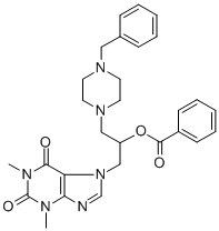 CAS#: 19977-09-4, 7-(2-Benzoyloxy-3-(4-Benzyl-1-Piperazinyl)Propyl)-Theophylline