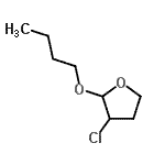 CAS 登录号：20001-29-0， 2-丁氧基-3-氯四氢呋喃