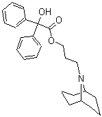 CAS 登录号：2002-31-5， 3-(9-氮杂双环[3.3.1]壬烷-9-基)丙基2-羟基-2,2-二(苯基)乙酸酯