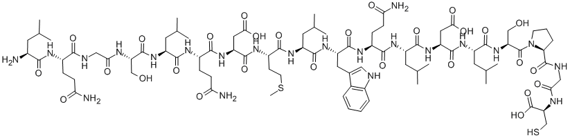 CAS#: 200436-46-0, L-Leucyl-L-Glutaminylglycyl-L-Seryl-L-Leucyl-L-Glutaminyl-L-alpha-Aspartyl-L-Methionyl-L-Leucyl-L-Tryptophyl-L-Glutaminyl-L-Leucyl-L-alpha-Aspartyl-L-Leucyl-L-Seryl-L-Prolylglycyl-L-Cysteine