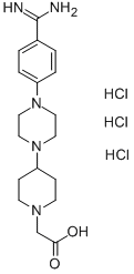 CAS#: 201304-22-5, 4-[4-[4-(Aminoiminomethyl)Phenyl]-1-Piperazinyl]-1-Piperidineacetic Acid Trihydrochloride
