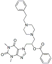CAS#: 20153-86-0, 7-[2-(Benzoyloxy)-3-[4-(2-Phenylethyl)-1-Piperazinyl]Propyl]-1,3-Dimethyl-7H-Purine-2,6(1H,3H)-Dione