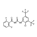 CAS 登录号：201593-84-2， N-{[2-氯-3,5-二(三氟甲基)苯基]氨基甲酰}-2,6-二氟苯甲酰胺