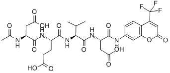 CAS#: 201608-14-2, N-Acetyl-L-alpha-Aspartyl-L-alpha-Glutamyl-L-Valyl-N-[2-Oxo-4-(Trifluoromethyl)-2H-1-Benzopyran-7-Yl]-L-alpha-Asparagine