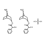 CAS 登录号：20223-46-5， 8-甲基-8-氮杂双环[3.2.1]辛-3-基羟基(苯基)乙酸酯硫酸盐(2:1)