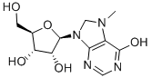 CAS#: 20245-33-4, 9-[(3R,4S,5R)-3,4-Dihydroxy-5-(Hydroxymethyl)Oxolan-2-Yl]-7-Methyl-3H-Purin-9-Ium-6-One