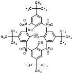 CAS#: 204190-49-8, 5,11,17,23-Tetrakis(2-Methyl-2-Propanyl)-2,8,14,20-Tetrathiapentacyclo[19.3.1.1<Sup>3,7</Sup>.1<Sup>9,13</Sup>.1<Sup>15,19</Sup>]Octacosa-1(25),3(28),4,6,9(27),10,12,15(26),16,18,21,23-Dodecaene-25,26,27,28-Tetrol 2,2,8,8,14,14 ,20,20-Octaoxide