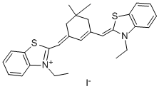 CAS#: 20517-94-6, 3-Ethyl-2-[[3-[(3-ethyl-2(3H)-benzothiazolylidene)methyl]-5,5-dimethyl-2-cyclohexen-1-ylidene]methyl]-Benzothiazolium iodide