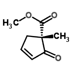 CAS 登录号：206755-00-2， 甲基(1S)-1-甲基-2-氧代-3-环戊烯-1-羧酸酯