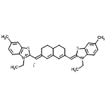 CAS 登录号：20749-81-9， 3-乙基-2-[(E)-{7-[(Z)-(3-乙基-6-甲基-1,3-苯并噻唑-2(3H)-亚基)甲基]-4,4A,5,6-四氢-2(3H)-萘亚基}甲基]-6-甲基-1,3-苯并噻唑-3-鎓碘化物