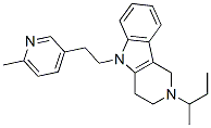 CAS 登录号：20771-47-5， 2,3,4,5-四氢-2-仲-丁基-5-[2-(6-甲基-3-吡啶基)乙基]-1H-吡啶并[4,3-b]吲哚