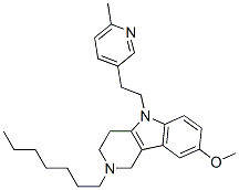 CAS#: 20771-50-0, 2,3,4,5-Tetrahydro-2-Heptyl-8-Methoxy-5-[2-(6-Methyl-3-Pyridyl)Ethyl]-1H-Pyrido[4,3-b]Indole