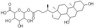 CAS 登录号:208038-28-2, 1-O-(3,7-二羟基-24-氧代胆烷-24-基)吡喃己糖酸