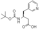 CAS#: 208404-16-4, (3S)-3-({[(2-Methyl-2-Propanyl)Oxy]Carbonyl}Amino)-4-(3-Pyridinyl)Butanoic Acid