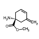 CAS 登录号：208510-17-2， 甲基(1R)-1-氨基-5-亚甲基-3-环己烯-1-羧酸酯