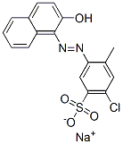 CAS 登录号：2092-56-0， 5-氯-2-[2-(2-羟基-1-萘基)偶氮]-4-甲基-苯磺酸钠盐(1:1)