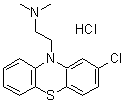 CAS 登录号:2095-24-1, 2-(2-氯吩噻嗪-10-基)-N,N-二甲基乙胺盐酸盐