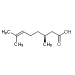 CAS 登录号：2111-53-7， (3S)-3,7-二甲基-6-辛烯酸