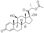 CAS#: 2119-75-7, (11beta,17alpha)-17-[(2S)-2-(Acetyloxy)-1-Oxopropyl]-9-Fluoro-11,17-Dihydroxy-Androsta-1,4-Dien-3-One