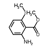 CAS 登录号：213340-66-0， 甲基2-氨基-6-(甲硫基)苯甲酸酯