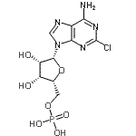 CAS 登录号：21466-01-3， 2-氯-9-(5-O-膦酰-beta-D-来苏呋喃糖基)-9H-嘌呤-6-胺