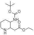 CAS 登录号：215306-00-6， 2-[3-(叔丁氧羰基氨基)-2-哌啶基]乙酸乙酯