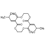 CAS 登录号:21620-32-6, 6,13-二(2-甲基丙亚基)-1,4,8,11-四氧杂环十四烷-5,7,12,14-四酮